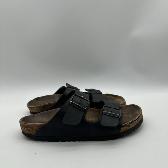 Womens Size 39 US 8.5 Birkenstock Arizona Black Birko-Flor Sandals Slip On - Picture 1 of 11